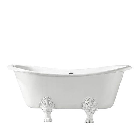 Barclay Markus 66'' CI Dbl Slipper Tub,White,7'' Deck Holes