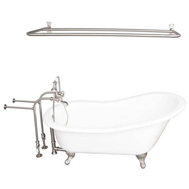 Barclay Tub Kit 60'' CI Slipper, ShwrRd,Filler,Supplies,Drain