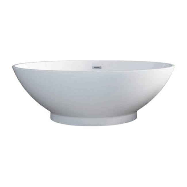 Barclay Noelani 66''Oval AC Tub, White W/Internal Drain