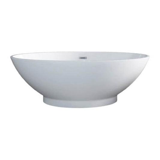 Barclay Noelani 66''Oval AC Tub, White W/Internal Drain