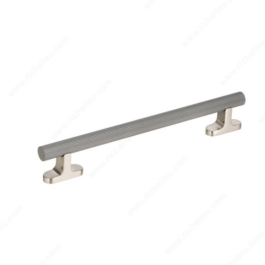 Richelieu 6-5/16'' Modern Metal Pull - 4565 Brushed Nickel - Ravello Gray