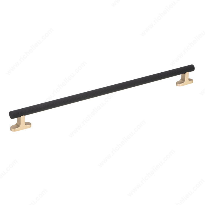 Richelieu Modern Metal Pull - 4565 Matte Black - Verona Gold 