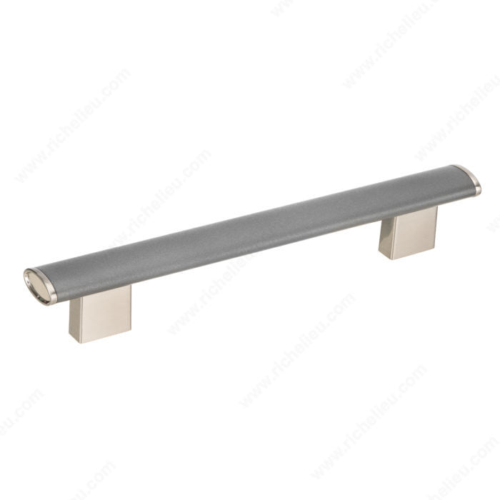 Richelieu 6-5/16'' Modern Metal Pull - 4085 Brushed Nickel - Ravello Gray 