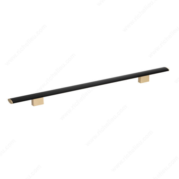 Richelieu 20-1/8'' Modern Metal Appliance Pull - 4085 Matte Black - Verona Gold 