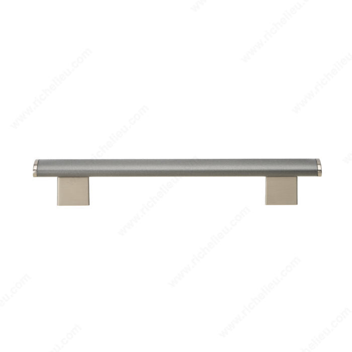 Richelieu 6-5/16'' Modern Metal Pull - 4085 Brushed Nickel - Ravello Gray 