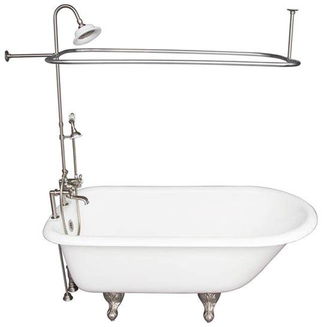 Barclay Tub Kit 60'' CI Roll Top, ShwrUnit, Supplies