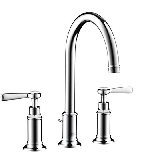 Axor Montreux Widespread Faucet 180 with Lever Handles and Pop-Up Drain, 1.2 GPM