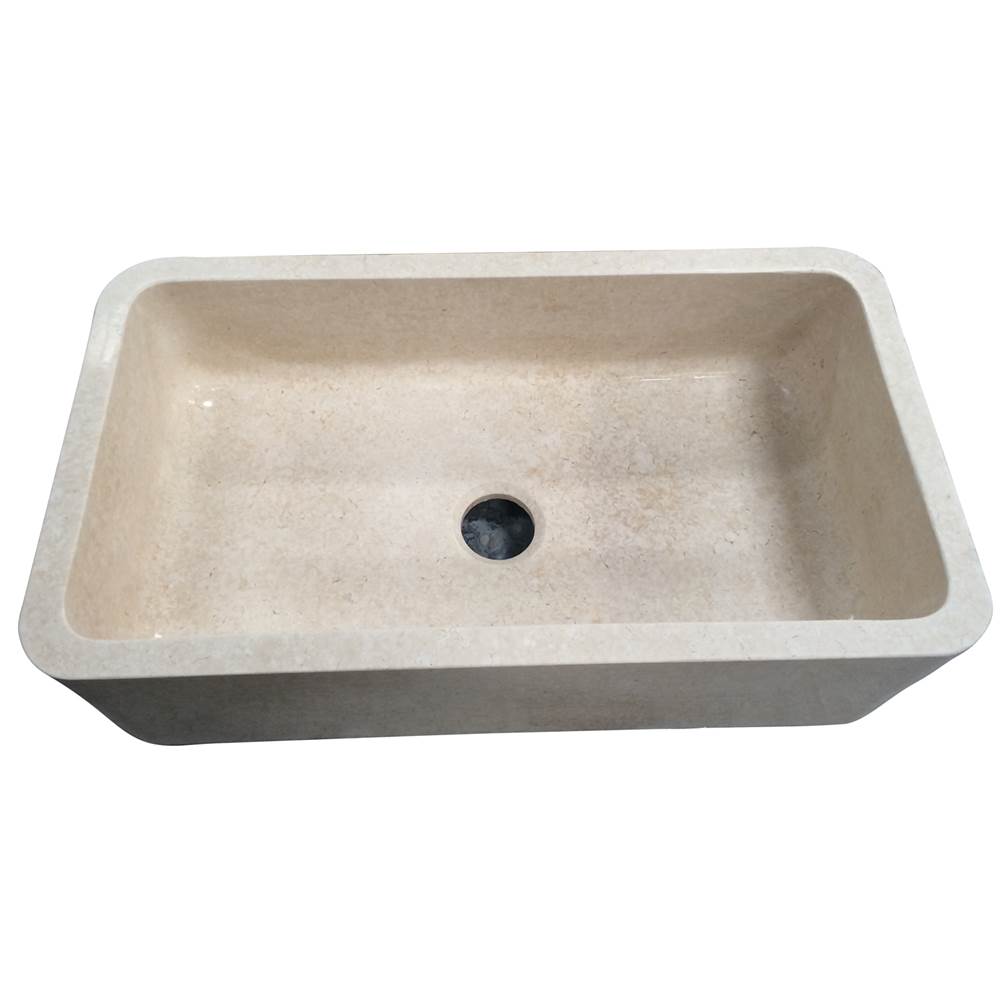 Barclay Chandra 36'' Polished MarbleSingle Bwl Farmer Sink, MPGA