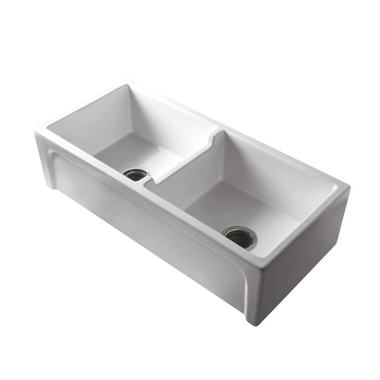 Barclay Myron DBL Bowl Fire Clay 39''Farmer Sink