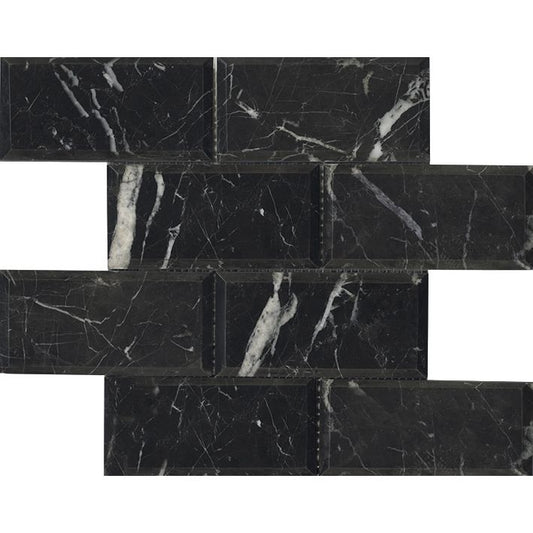 Porcelanosa Athena Negro Marquina Classico 12x12