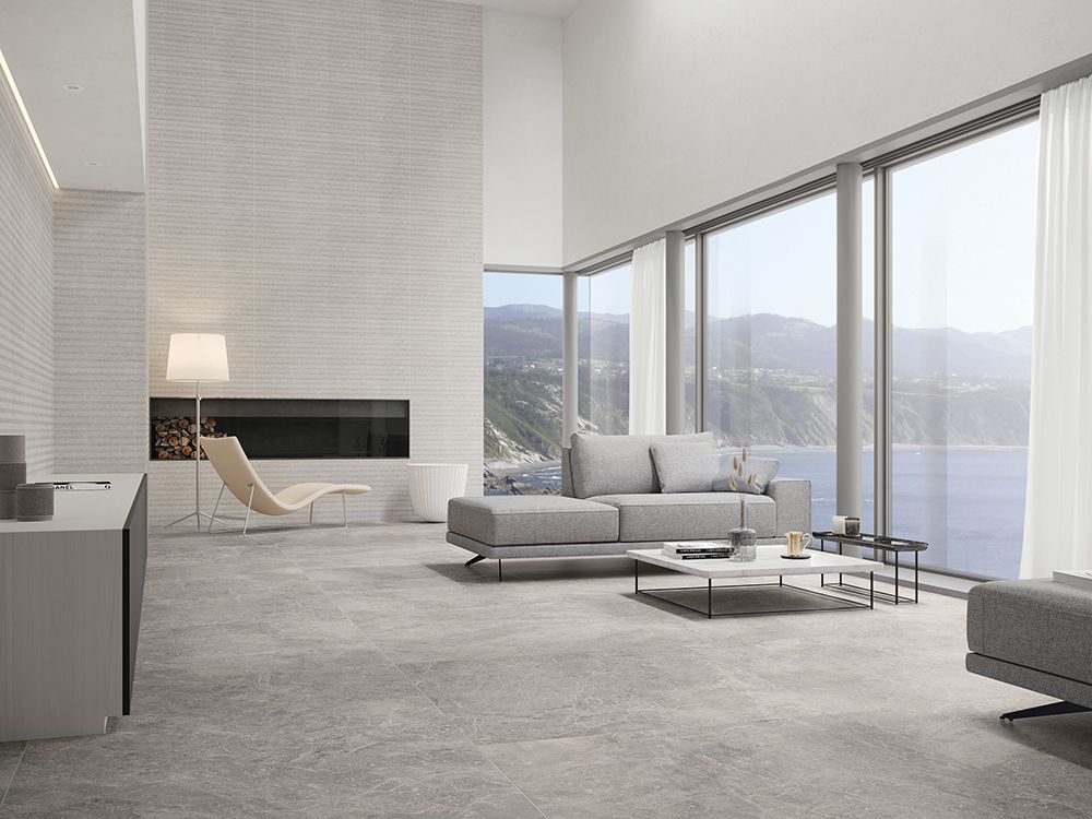 Porcelanosa Spiga Noir Caliza 18x47