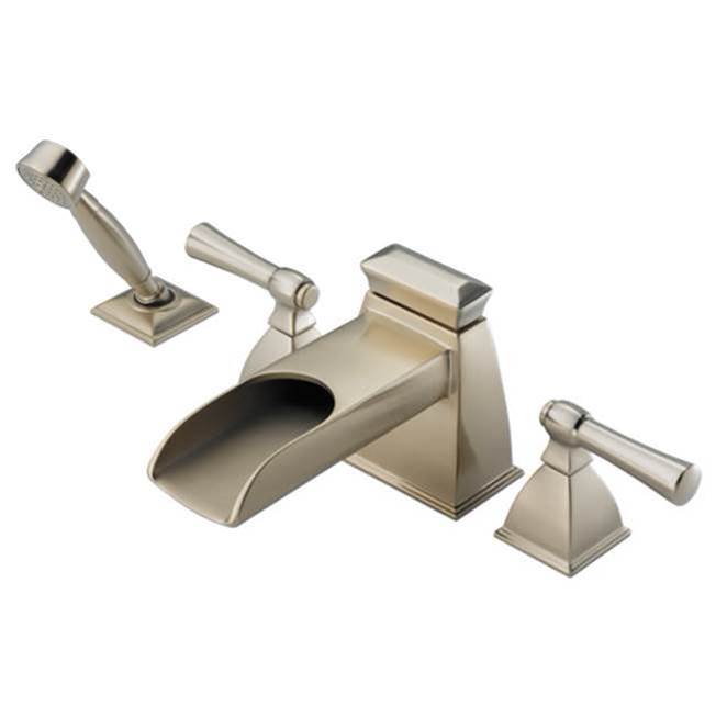 Brizo Vesi: Roman Tub Trim with Hand Shower Brushed Nickel