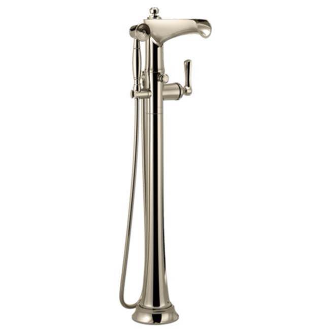 Brizo Rook: Free Standing Floor Mount Tub Filler Polished Nickel