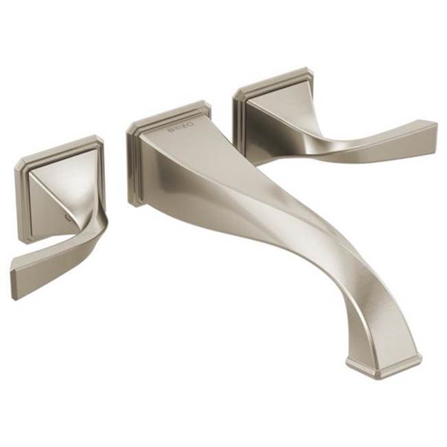 Brizo Virage: Two Handle Wall Mount Tub Filler - Brushed Nickel