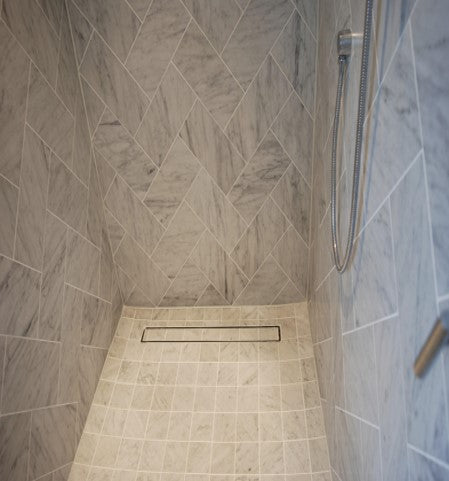 Designer Grip-Loc Tiles - Plastic Shower Floor Tiles, Drain Tile