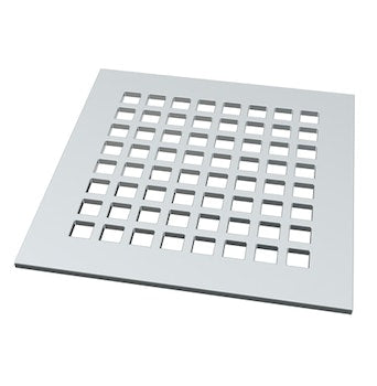 Designer Shower Drain 5'' x 5'' Strainer Only Polished Nickel (please call for special pricing)