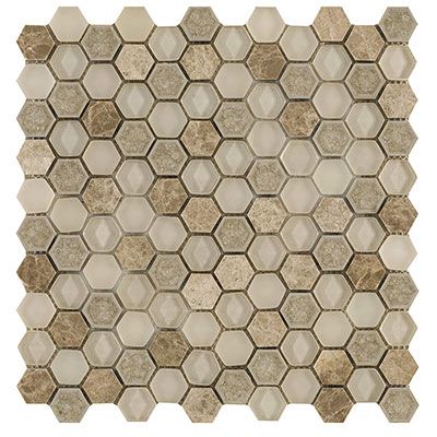 Porcelanosa Aura Hexagon Creams 11x12