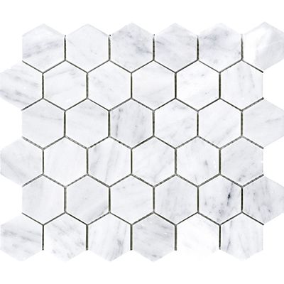 Porcelanosa Essential Hexagon Carrara Pulido 10x12