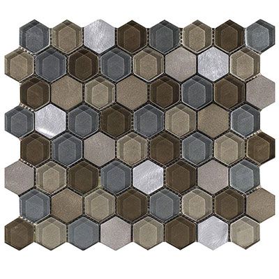 Porcelanosa Fusion Hexagon Caramel Mix 11x10