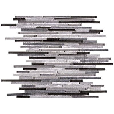 Porcelanosa Fusion Mini Strip Steel Mix 12x12