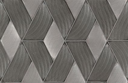 Porcelanosa Gravity Aluminium Braid Metal Titanium 12x12