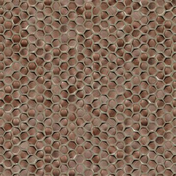 Porcelanosa Gravity Aluminium Hexagon Copper 12'' 