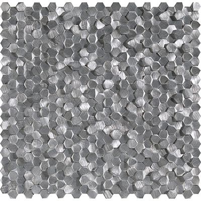 Porcelanosa Gravity Aluminium 3D Hexagon Metal 12x12