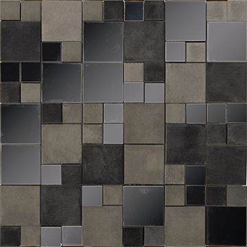 Porcelanosa Metal Acero Anthracite Mini 3D Cubes 12''