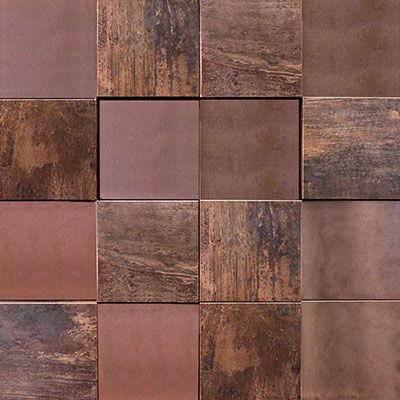 Porcelanosa Metal Bronze 3D Cubes 12x12