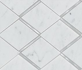 Porcelanosa Victorian Rhombus Carrara Aluminium 8''