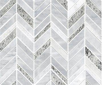 Porcelanosa Victorian Chevron White 10x12